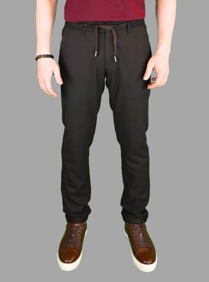 Pantalon Slim  En Flanelle - Marron
