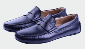 Mocassin En Cuir – Noir