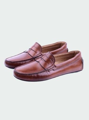 Mocassin En Cuir - Marron Patiné
