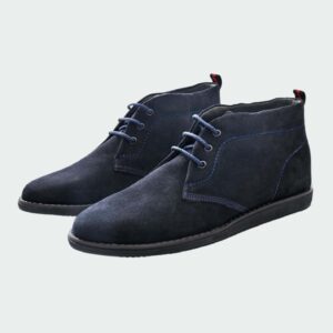 Bottine En Daim - Bleu Marine