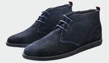 Bottine En Daim – Bleu Marine