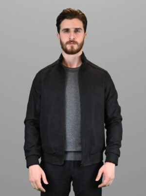 Veste Blouson Flanelle - Noir