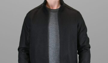 Veste Blouson Flanelle – Noir