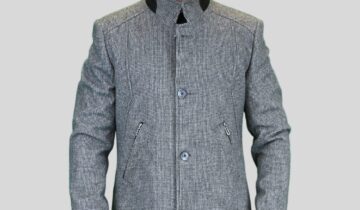 Manteau Pied De Poule Décontracté – Noir