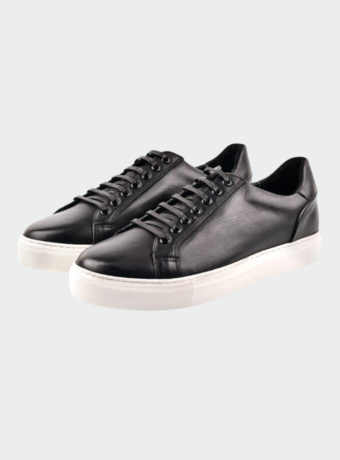 baskets décontractées cuir – noir