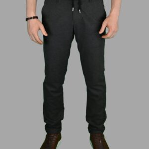 Pantalon Slim  En Flanelle - Gris Anthracite