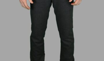 Pantalon Slim  En Flanelle – Gris Anthracite