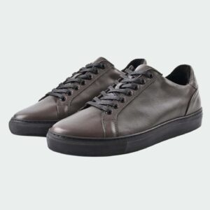 Baskets Basses Cuir Lisse - Marron