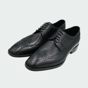 Chaussure Derby Cuir Perforé - Noir