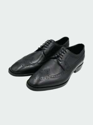 Chaussure Derby Cuir Perforé - Noir