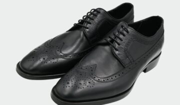 Chaussure Derby Cuir Perforé – Noir