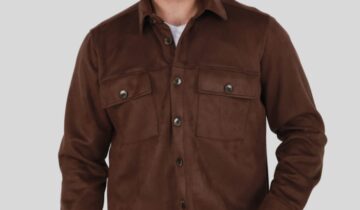 Surchemise Stretch Aspect Daim – Marron
