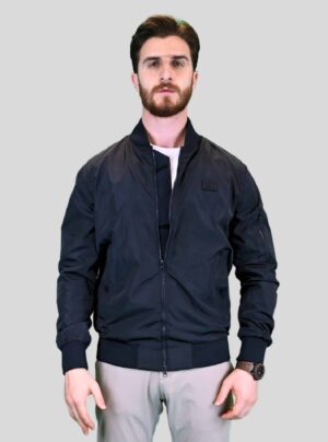 Blouson Col Teddy -Bleu Marine
