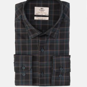 Chemise Ajustée Décontractée Carreaux - Noir
