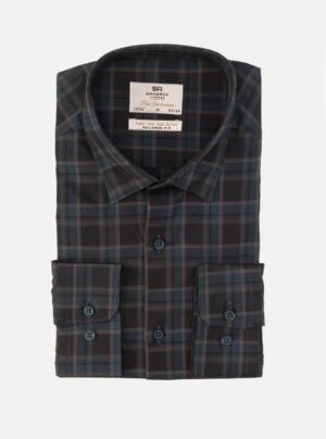 Chemise Ajustée Décontractée Carreaux - Noir