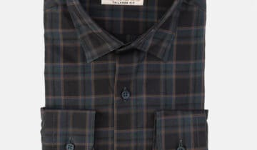 Chemise Ajustée  Décontractée Carreaux – Noir