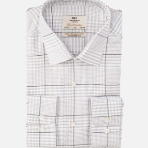 Chemise Ajustée Décontractée Carreaux - Gris