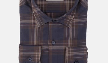 Chemise Ajustée  Décontractée Carreaux – Bleu Marine
