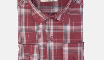 Chemise Ajustée  Décontractée Carreaux – Bordeaux