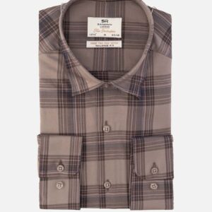 Chemise Ajustée Décontractée Carreaux - Marron