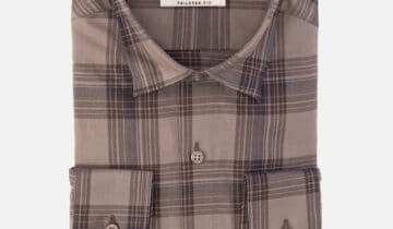 Chemise Ajustée  Décontractée Carreaux – Marron