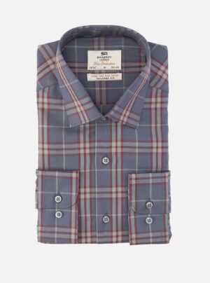 Chemise Ajustée Décontractée Carreaux - Gris Anthracite