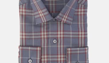 Chemise Ajustée Décontractée Carreaux – Gris Anthracite