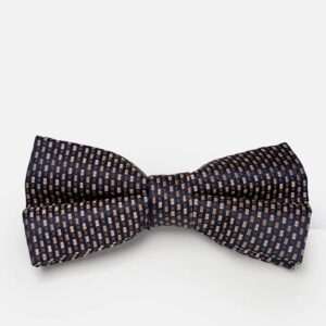 Nœud Papillon À Motif Tissé - Marron / Bleu Marine