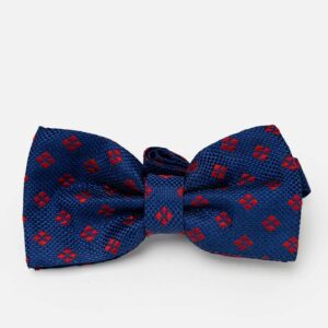Nœud Papillon à Motif Diamant - Bleu Marine
