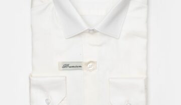 Chemise Slim Fit Double Retors Coton – Ecru