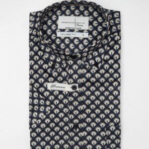 Chemise À Manches Courtes Imprimée Plumes De Paon - Noir