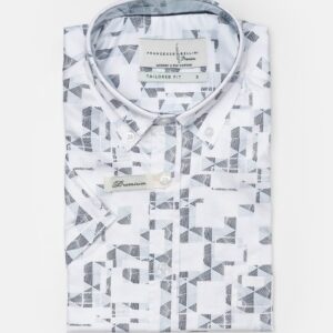 Chemise À Manches Courtes Imprimée - Blanc
