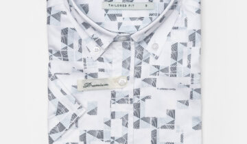 Chemise À Manches Courtes Imprimée – Blanc