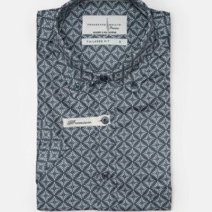 Chemise Manches Courtes À Motif Floral Stylisé - Vert