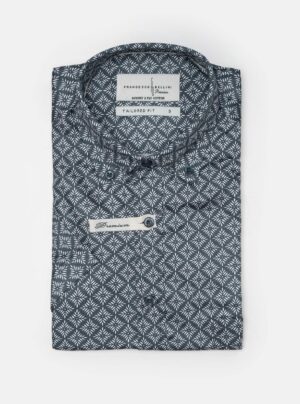 Chemise Manches Courtes À Motif Floral Stylisé - Vert