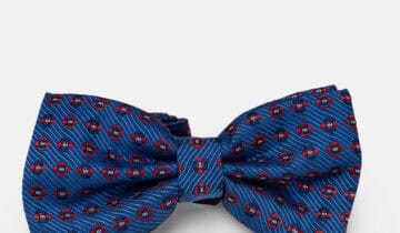Nœud Papillon à Motif Losange – Bleu