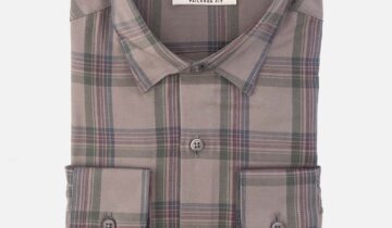 Chemise Ajustée  Décontractée Carreaux – Beige