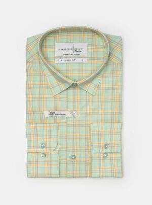 Chemise Double Retors Carreaux - Pistache