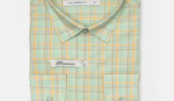 Chemise Double Retors Carreaux – Pistache