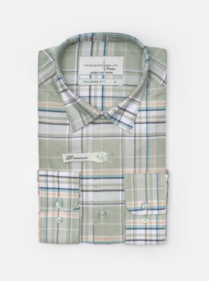 Chemise Ajustée Carreaux - Vert Olive