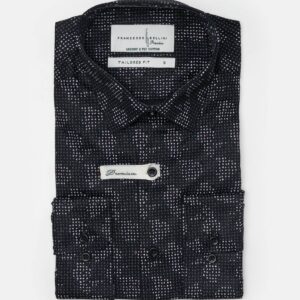 Chemise Double Retors À Motif Croix - Noir / Vert