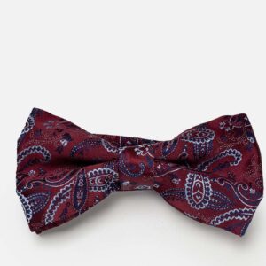 Nœud Papillon à Motif Paisley - Bordeaux