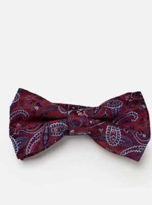 Nœud Papillon à Motif Paisley  - Bordeaux