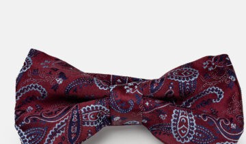Nœud Papillon à Motif Paisley  – Bordeaux