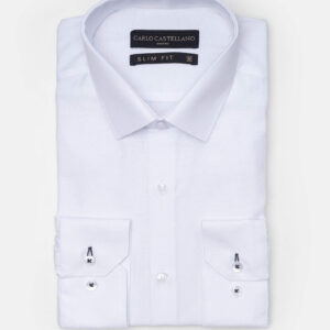 Chemise Slim Fil-A-Fil - Blanc