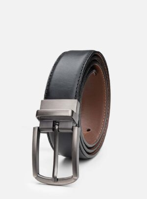 Ceinture Réversible En cuir - Noir / Tabac