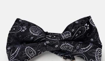 Nœud Papillon à Motif Paisley – Noir