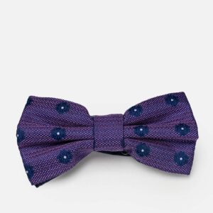 Nœud Papillon à Motif Floral - Mauve