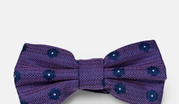 Nœud Papillon à Motif Floral – Mauve