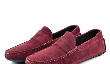 Mocassin En Daim – Bordeaux